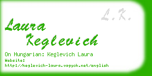 laura keglevich business card